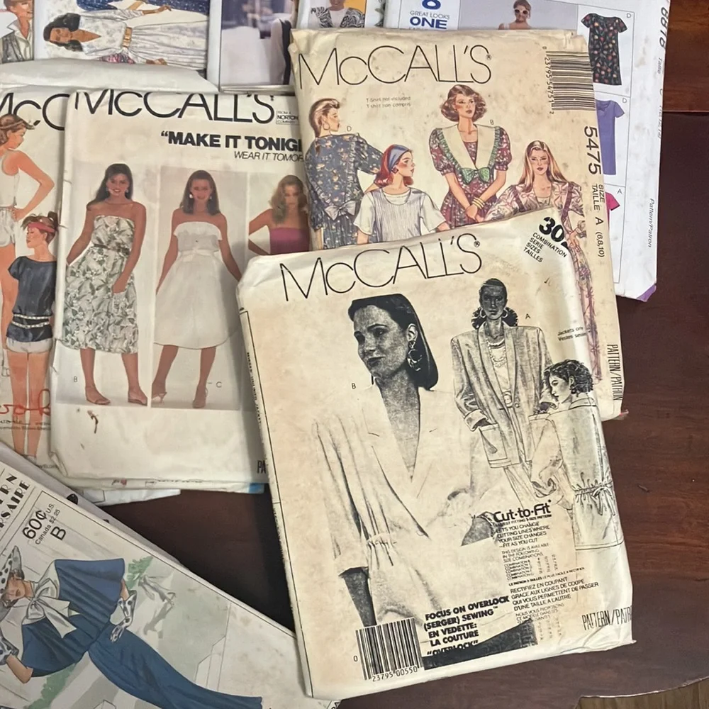 Lot of 14 Vintage Women's Sewing Patterns 1980s 90s unsearched